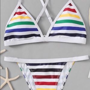 Multi colored two-piece bikini